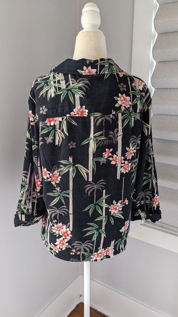 Caribbean Joe ladies blouse tropical print rayon … - image 4