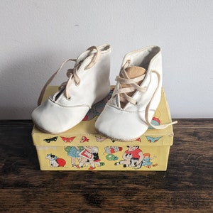 Vintage leather baby shoes