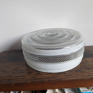 MCM midcentury Deckenleuchte aus Glas