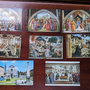 Set of 8 Vintage Italian Postcards from Florence, Italy
