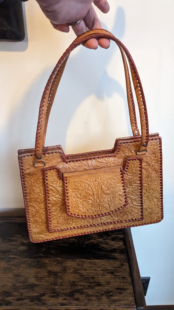Tooled leather western style purse - image 2