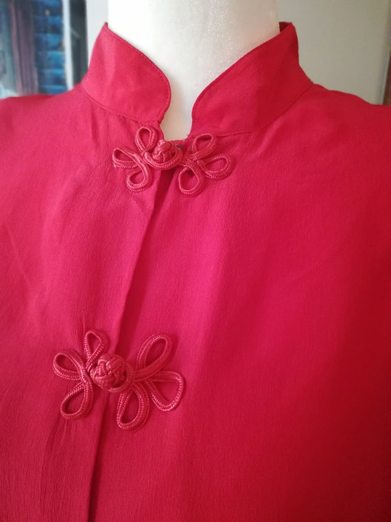 Vintage 80's Red silk blouse