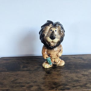 Hubert the Lion Vintage Lefton ceramic piggy bank