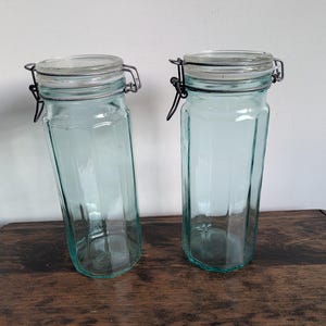 Vintage glass storage containers - Etsy 日本