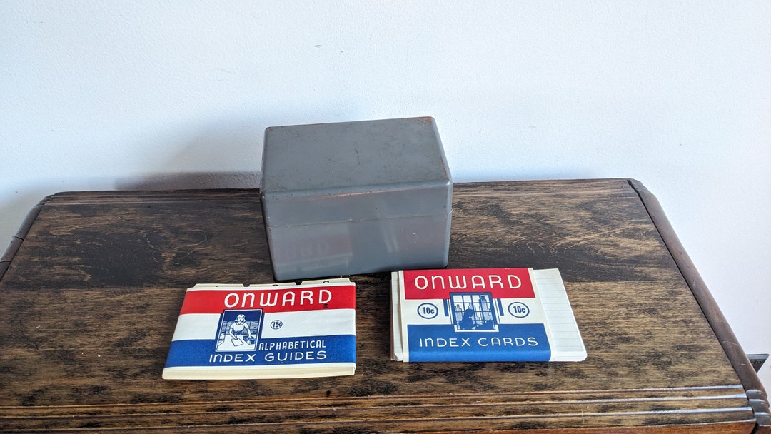 Steel Metal 3 X 5 Index Card File Box Etsy