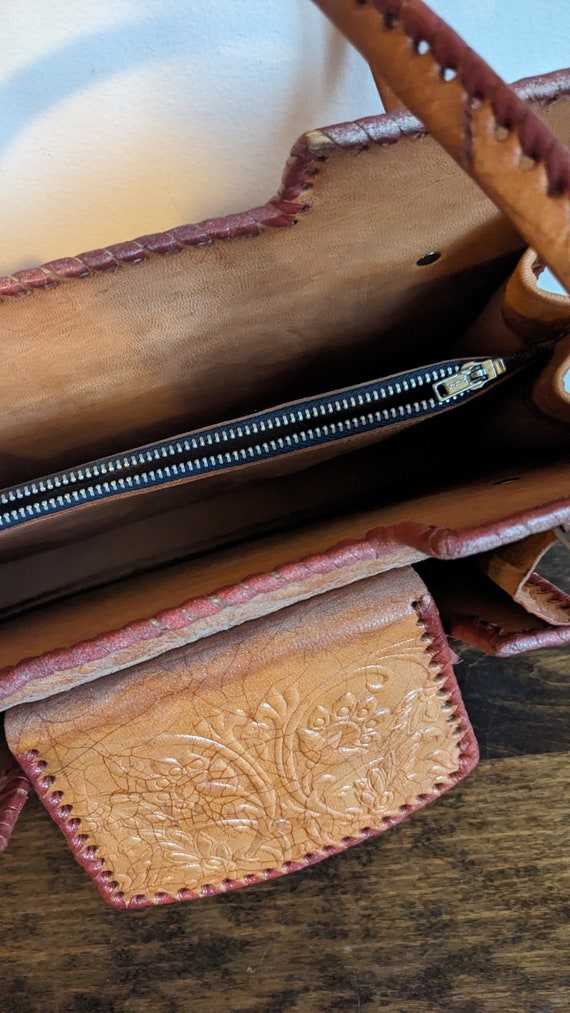 Tooled leather western style purse - image 5