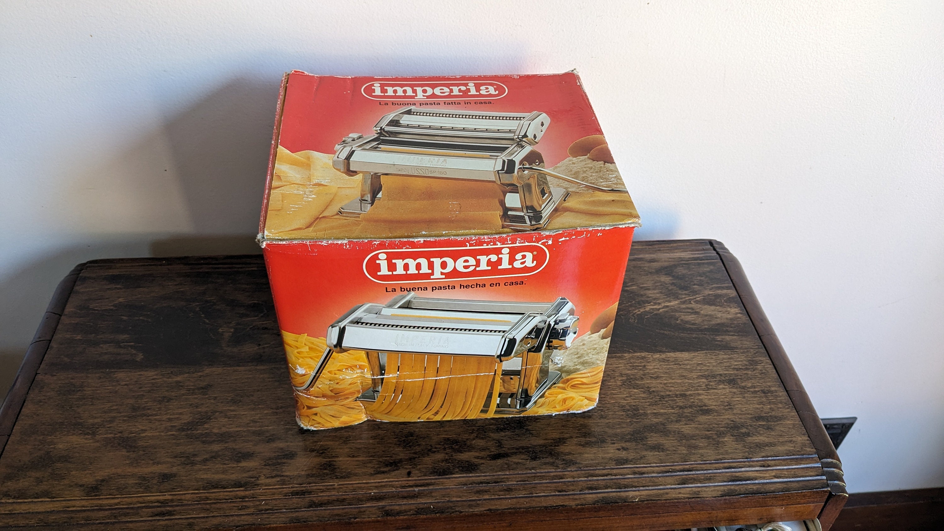 Imperia Titania Pasta Maker Machine - Hand Crank - Made in Italy - In Box