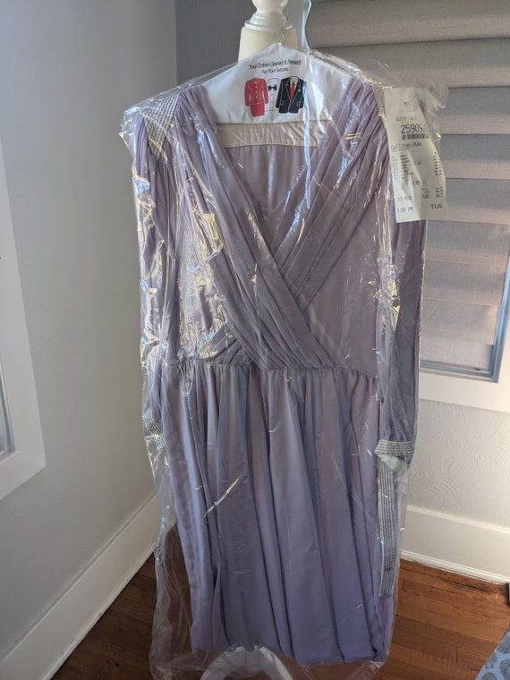 Lavender chiffon dress vintage Lorraine Beauchamp - image 7