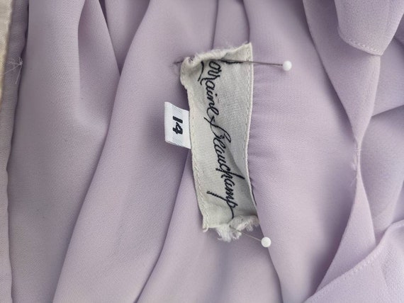 Lavender chiffon dress vintage Lorraine Beauchamp - image 8
