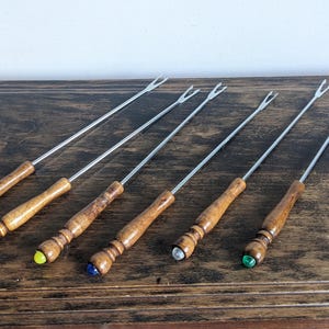 Vintage fondue fork set of 7