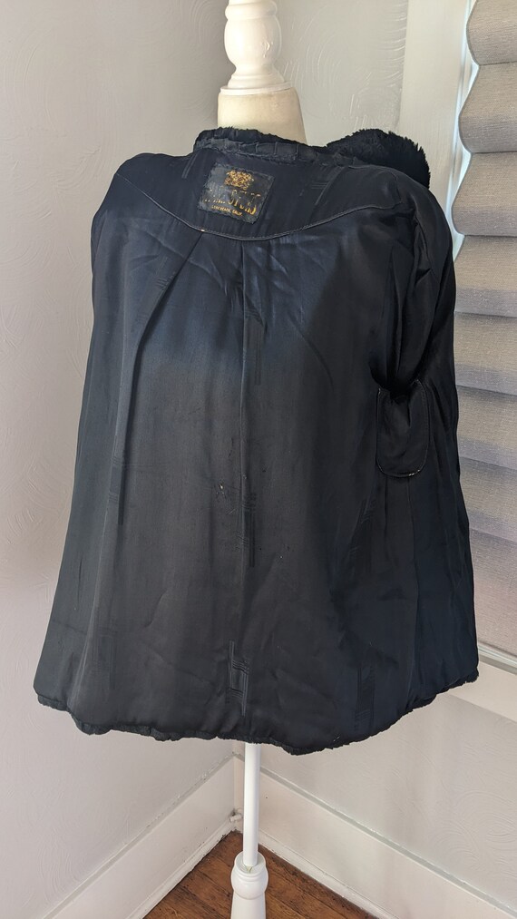 Vintage black rabbit fur coat - image 6