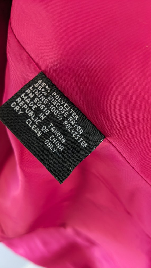 hot pink vintage 1980's women's blazer size 8-10 - image 9