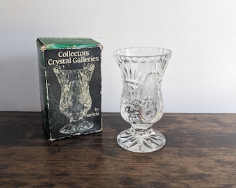 small crystal bud vase