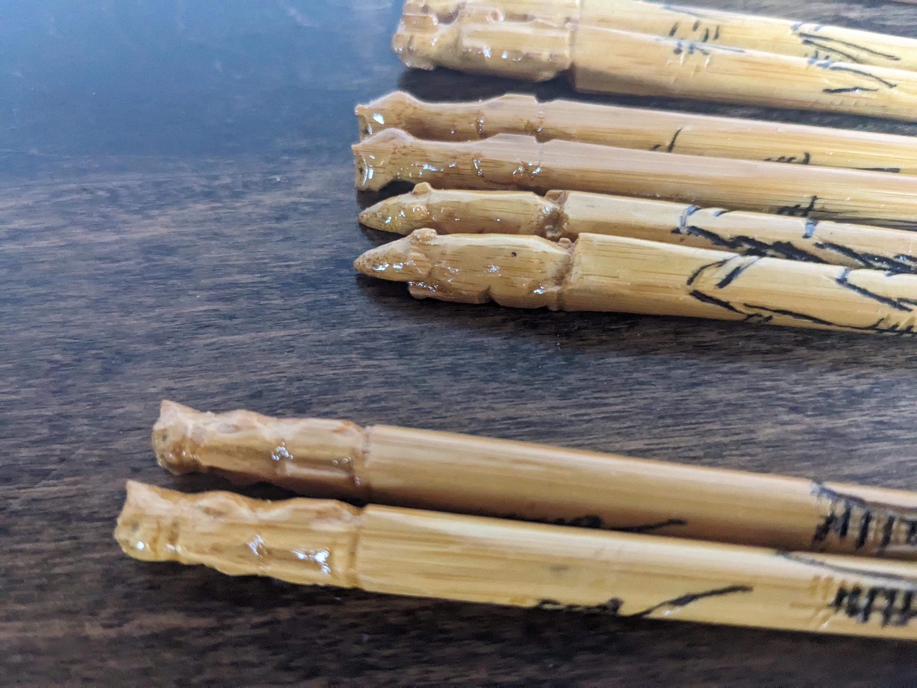 動物の彫刻が施された竹箸8組セット - Etsy 日本