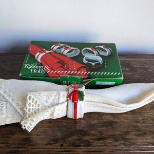 Set of 6 Christmas napkin rings