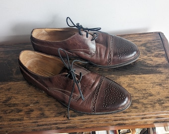 Zapatos de vestir para hombre de piel con puntera redonda Cellini de Johnston & Murphy, talla 8M, fabricados en Italia