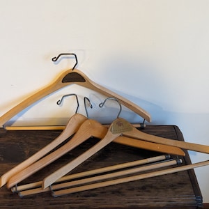 Wooden suit hangers set of 3 Batts Wishbone
