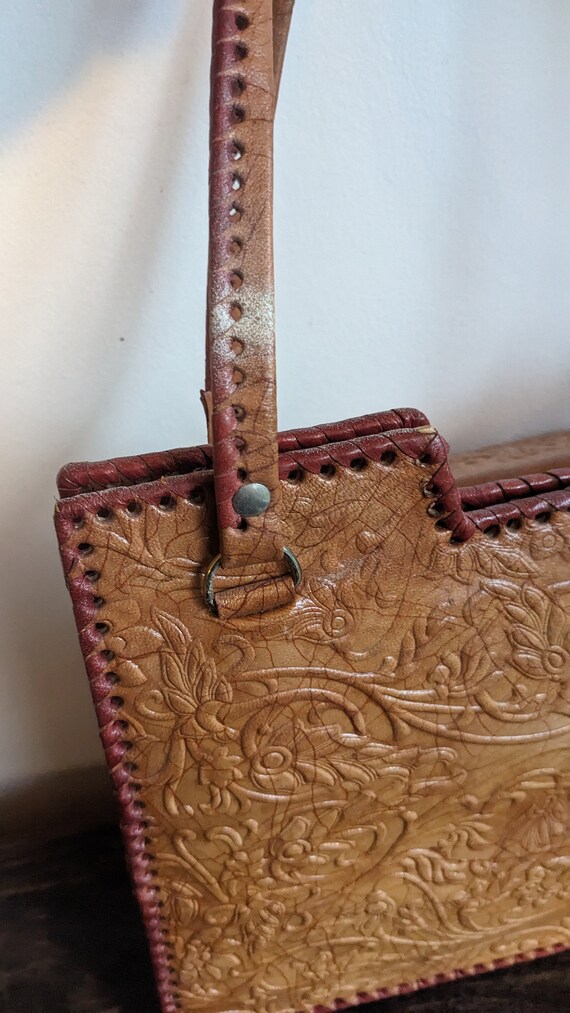 Tooled leather western style purse - image 10