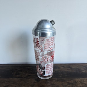Vintage grote glazen cocktailshaker