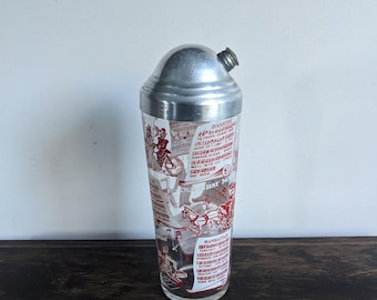 Vintage grote glazen cocktailshaker