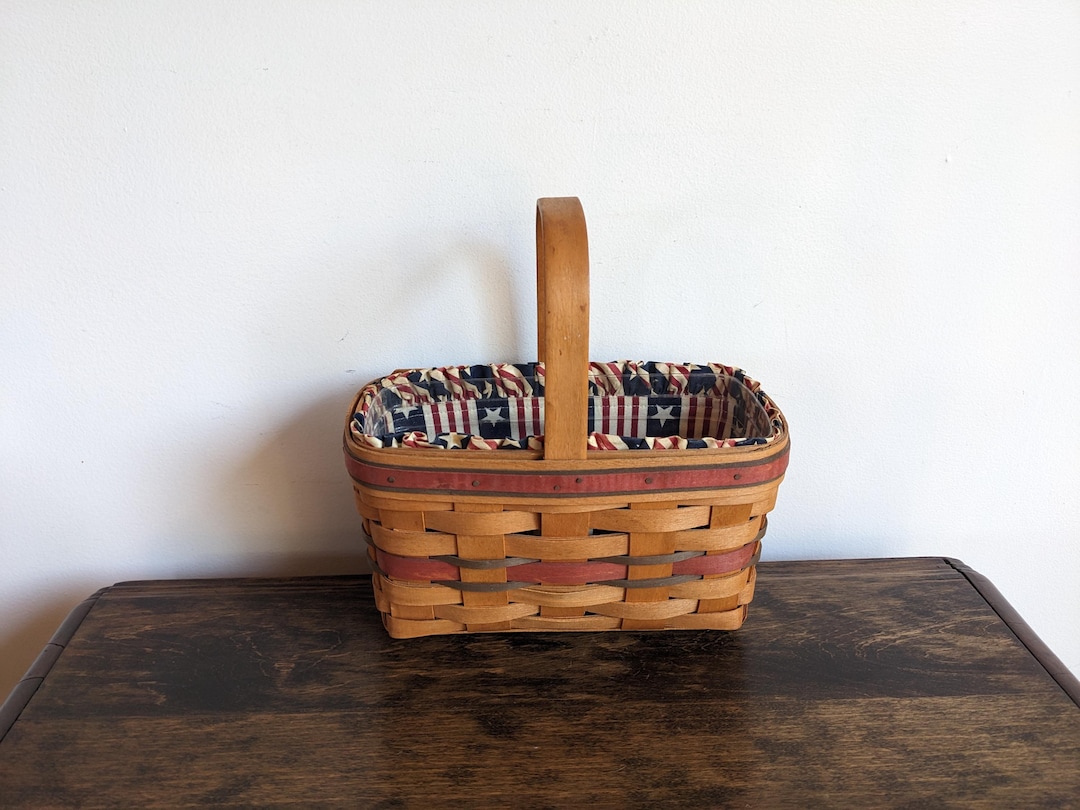 LONGABERGER BASKETS 手編みバスケット 1994年製 1994 Vintage Longaberger Basket With Liner - Etsy