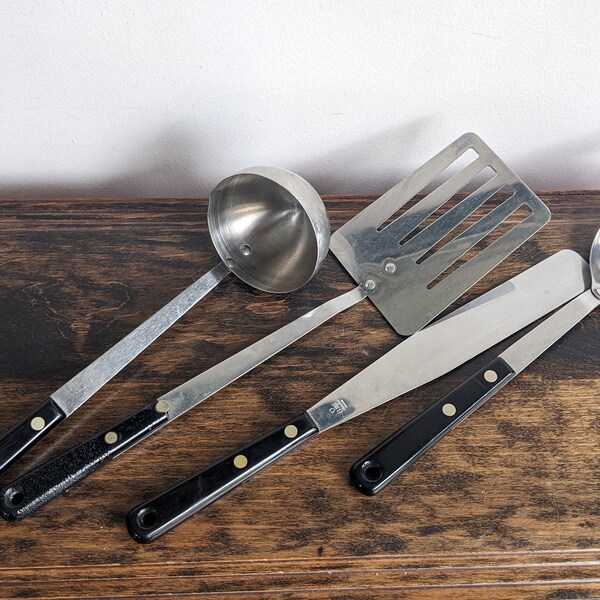 Flint kitchen cooking utensils, spatula, ladle, spoon