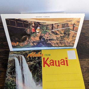 Vintage double-sided postcard bundle from Kuai, Hawaii, 1960&#39;s