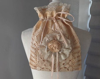 vintage handmade lingerie bag