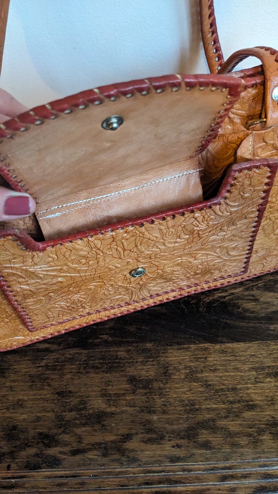 Tooled leather western style purse - image 6