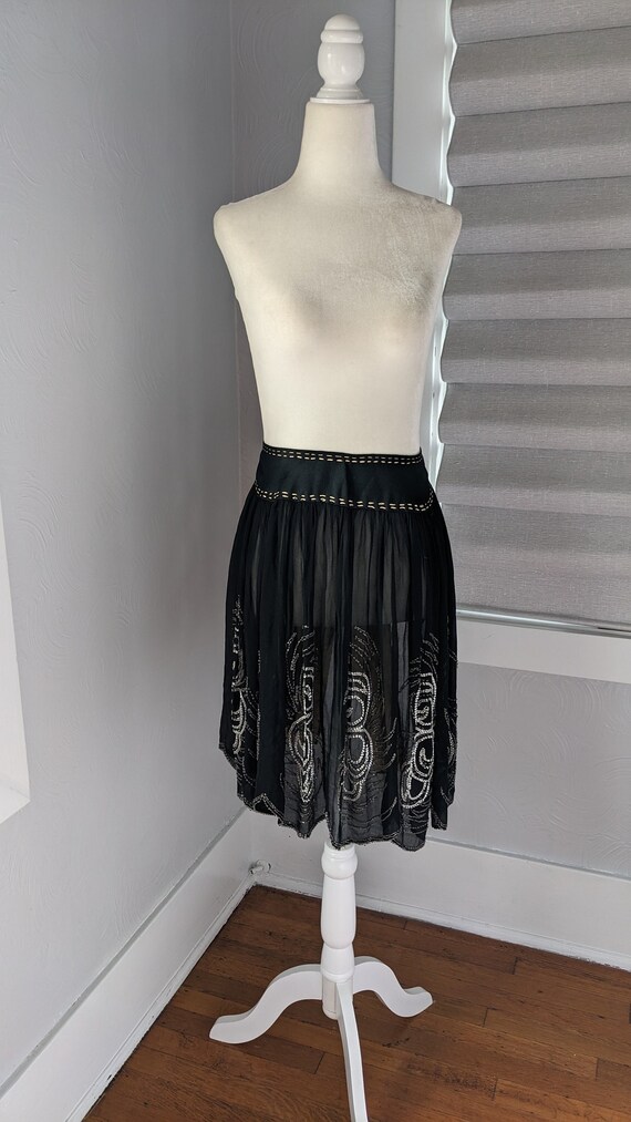 Art nouveau beaded skirt wrap