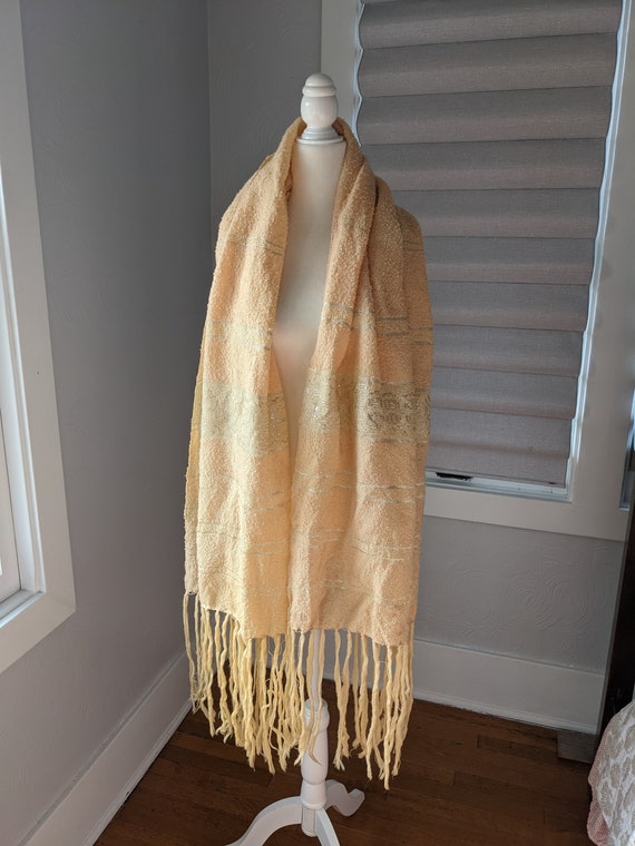 handloomed mohair wrap shawl 1960's vintage Kamola