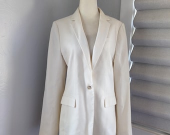 White linen blazer women's size 6 tall, Banana Republic