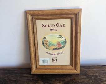 5x7 oak wooden picture frame