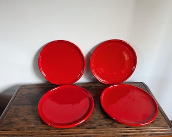 Waechtersbach red plates set of 4
