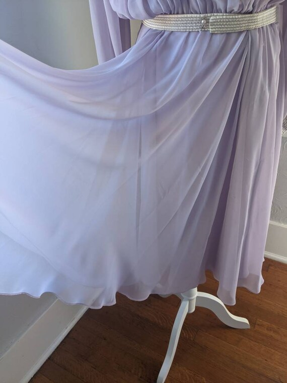 Lavender chiffon dress vintage Lorraine Beauchamp - image 6