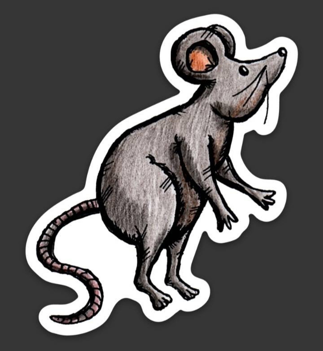 Mouse Hunter Sticker Forest Mouse Sticker: Hand-illustrated Matte Vinyl Decal - Etsy