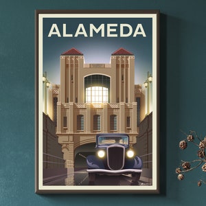 Posey Tube Print, Alameda Portal, Poster Art, Wall Hanging, California, Bay Area, East Bay, City Wall Art