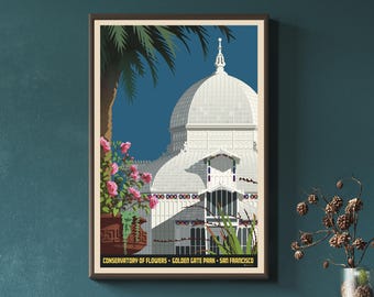Conservatory of Flowers Print: San Francisco, Golden Gate Park