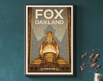 Fox Oakland Theater Print: Vintage California Illustration