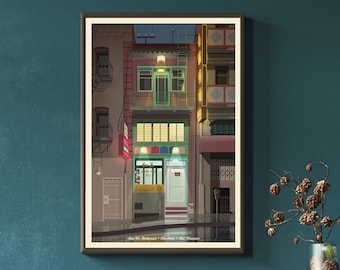 Chinatown San Francisco Print: Sam Wo Restaurant Illustration