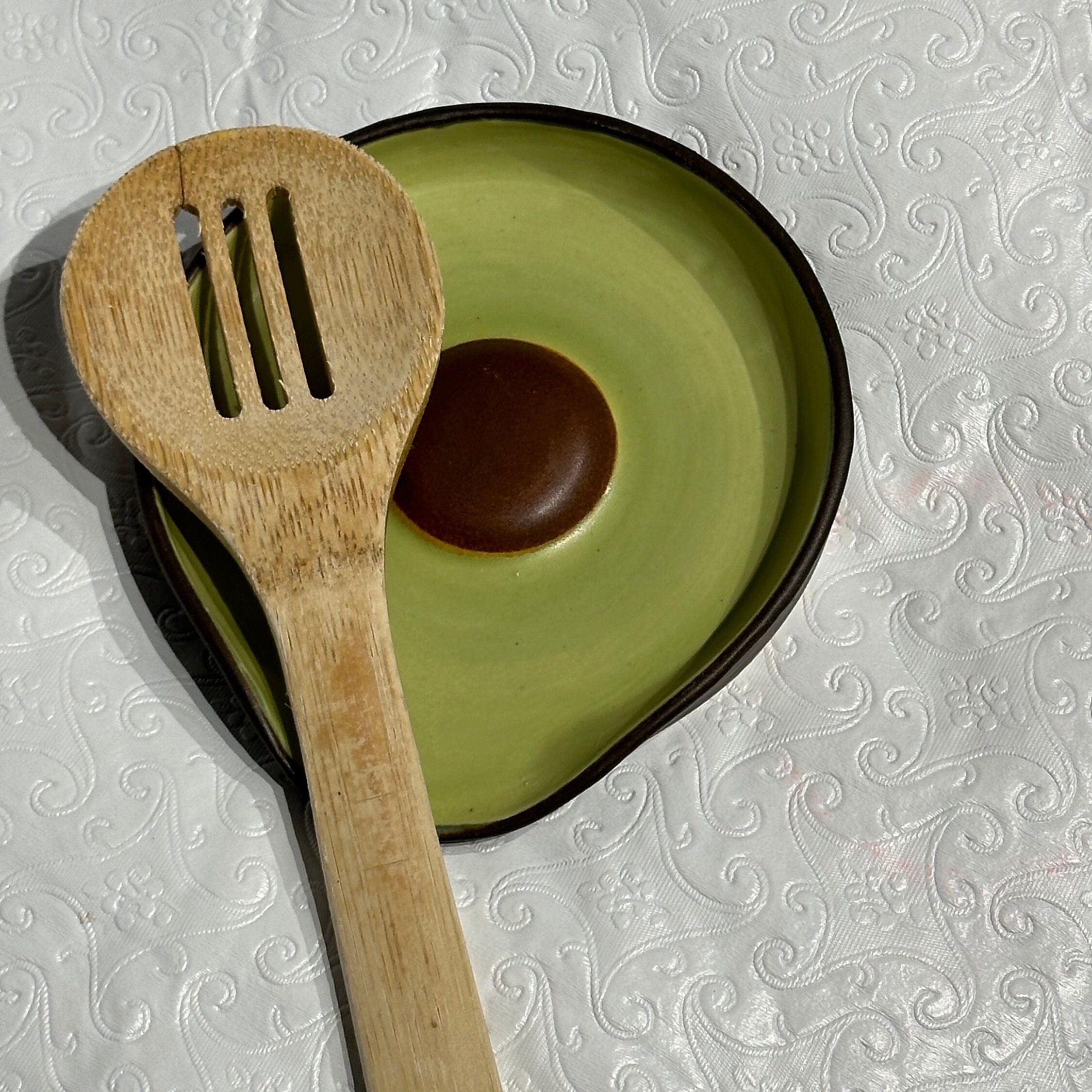 Totalee Gifts Fun Ceramic Spoon Rest - Great Foodie Gift Basket Item! Hot Mess Spicy Disaster