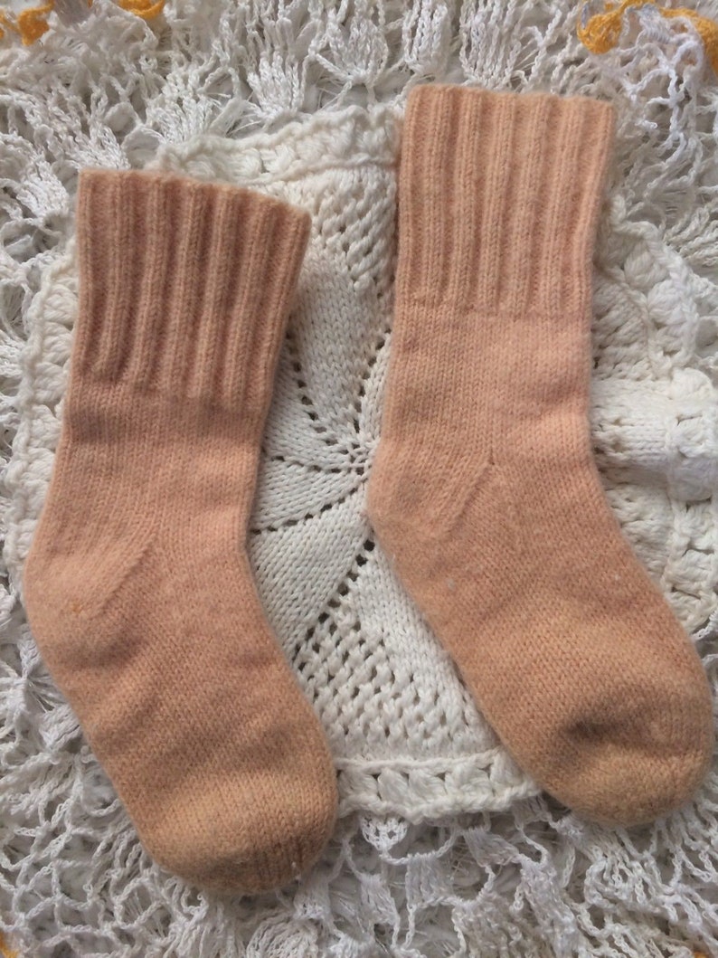 Antique Vtg Baby Doll Pink Wool Winter Warm Primitive Teddy Bear Prim A34