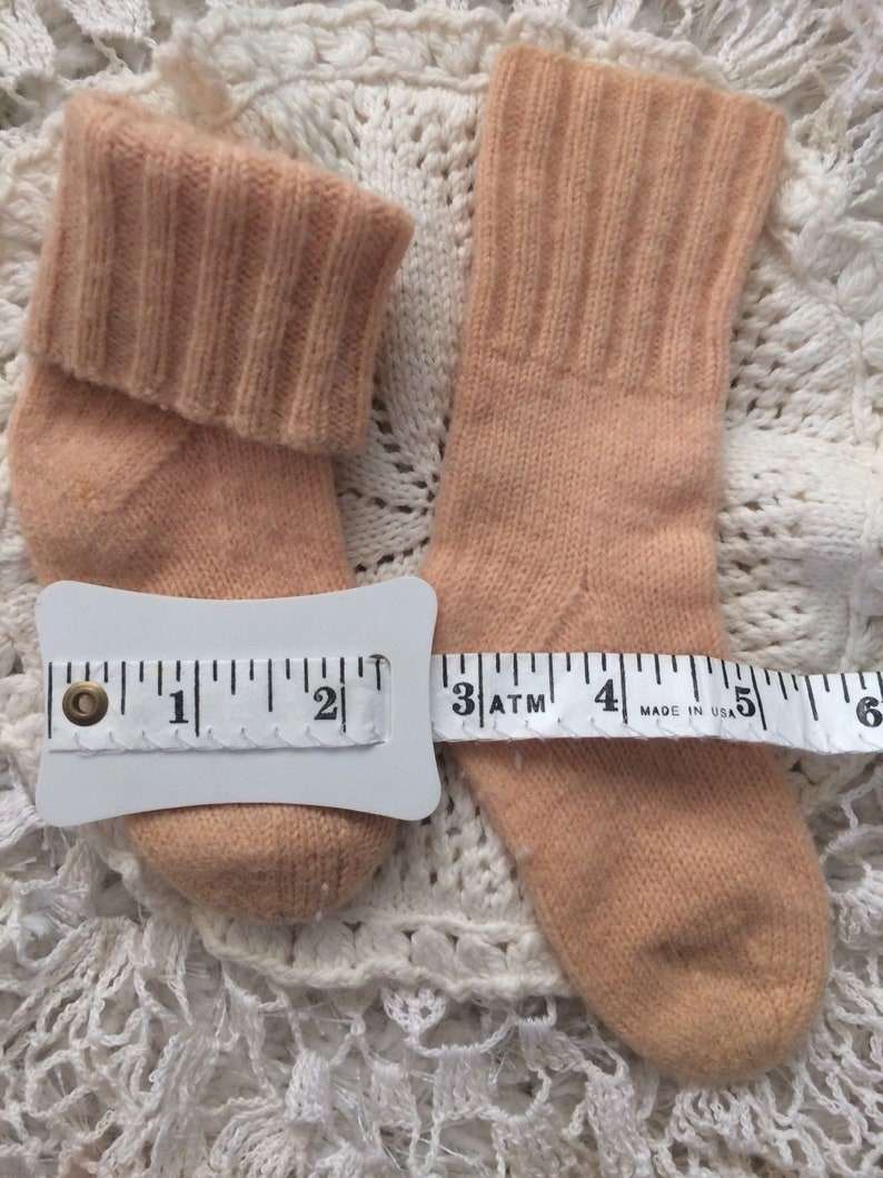 Antique Vtg Baby Doll Pink Wool Winter Warm Primitive Teddy Bear Prim A34