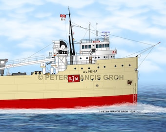 Great Lakes Freighter Ship Alpena