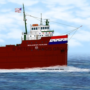 Great Lakes Freighter Ship Benjamin F. Fairless (1976)