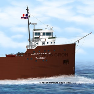 Great Lakes Freighter Ship Alex D. Chisholm (1952)