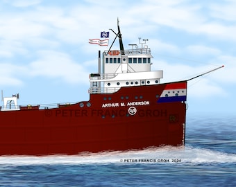 Great Lakes Freighter Ship Arthur M. Anderson (1976)