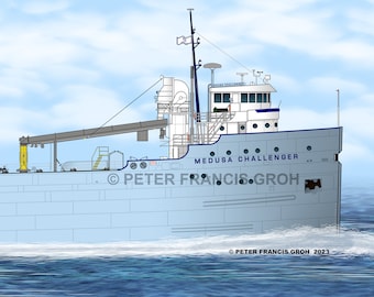 Great Lakes Freighter Ship Medusa Challenger (1976)