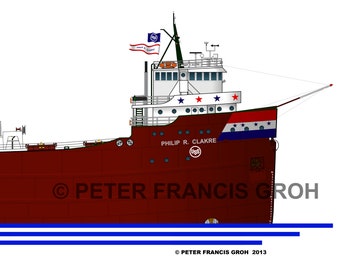 Great Lakes Freighter Ship Philip R. Clarke (1976)