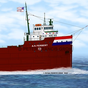 Great Lakes Freighter Ship A. H. Ferbert (1976)
